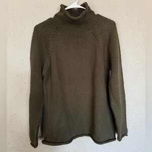 L.L. Bean Olive Green Rollneck Sweater